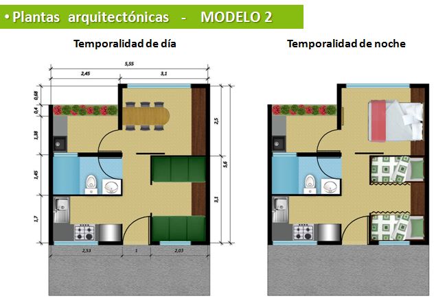 Planta vivienda transformable 2